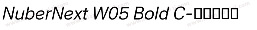 NuberNext W05 Bold C字体转换